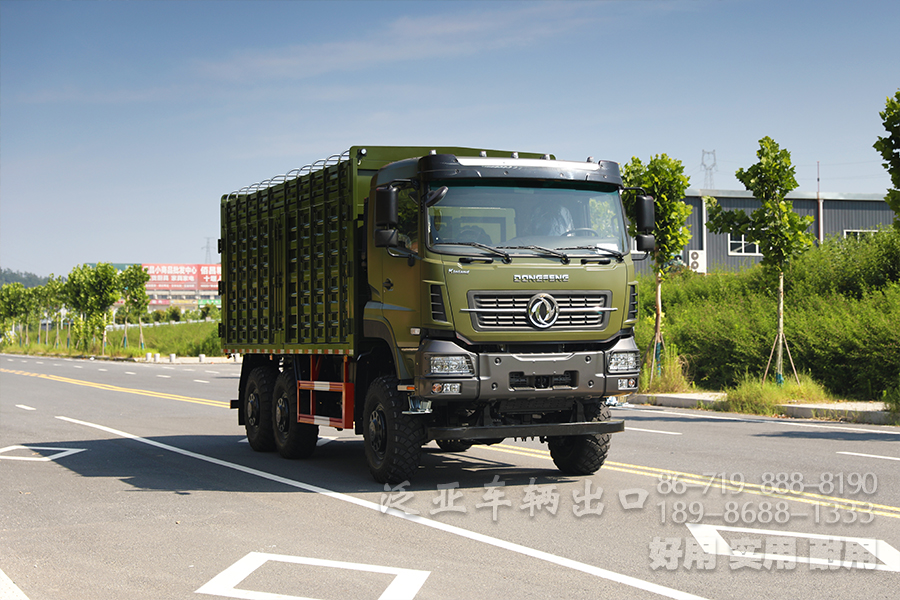 東風(fēng)六驅(qū)340馬力越野運(yùn)輸車，340馬力重型商用車出口、大載荷越野運(yùn)輸車