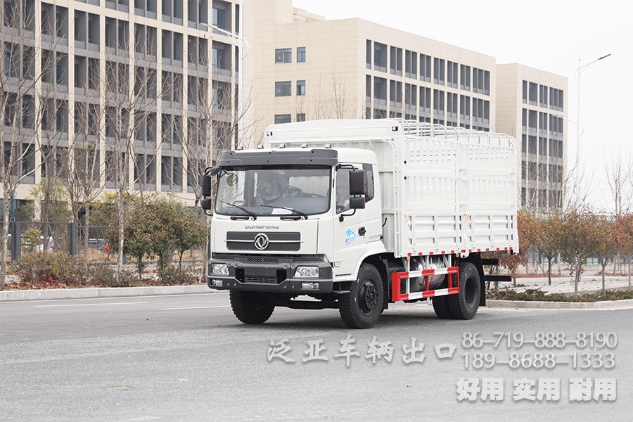 東風(fēng)210馬力8噸中型倉(cāng)柵車(chē)_東風(fēng)4×2倉(cāng)欄運(yùn)輸車(chē)